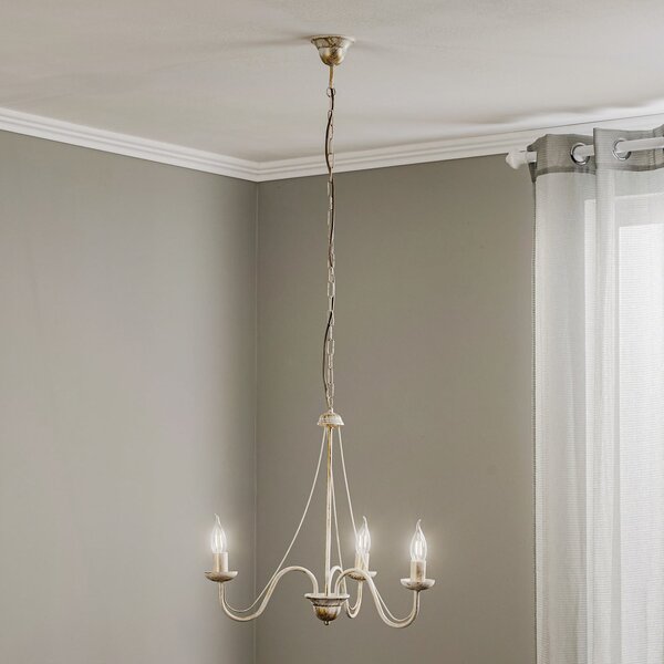 HELAM Candelabru Malbo cu 3 becuri, alb, reglabil, Alb, Camera de zi / sufragerie, Metal, Candelabru