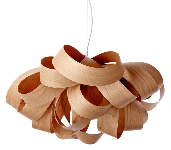 LZF LAMPS Agatha Small lampă susp., 78x76cm, cireș, reglabil, Lemn, Camera de zi / sufragerie, Lemn, Design