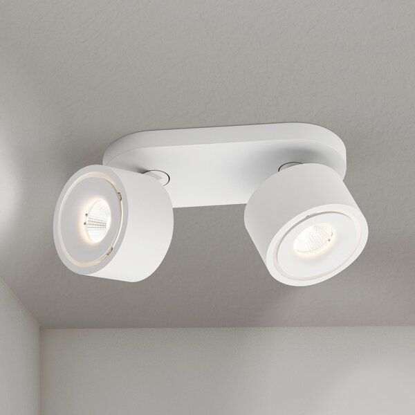 ORION Spot de plafon Specter LED, alb, lungime 19,4 cm, aluminiu, 2 becuri., reglabil, Alb, Camera de zi / sufragerie, Aluminiu, Modern