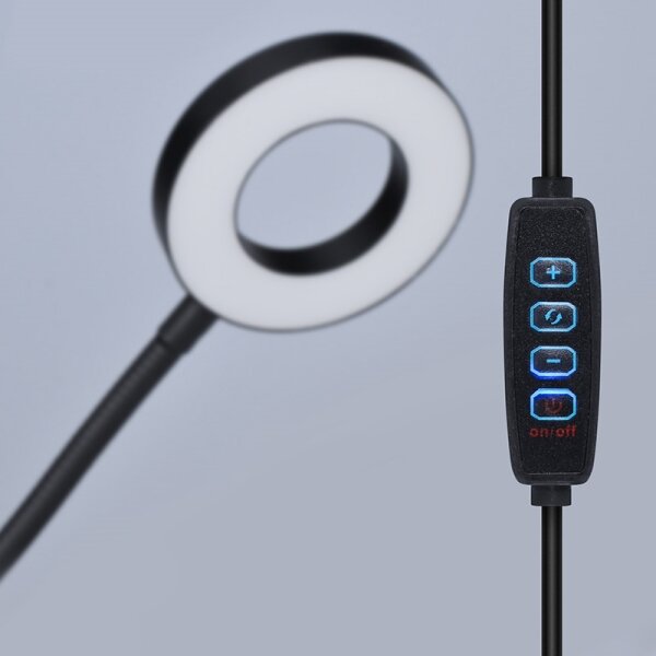 Brilagi - Lampă LED reglabilă cu clemă ORBELA LED/8W/5V 3000/4000/5000K neagră