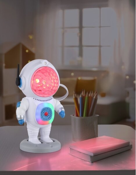 Lampă LED RGB de masă Globo 28084 COSMO LED/6W/5V alb astronaut