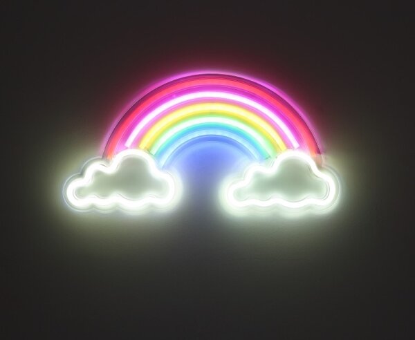 Decorațiune LED neon murală Globo 28056 RAINY LED/3W/USB curcubeu