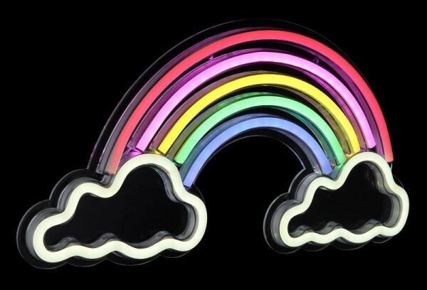 Decorațiune LED neon murală Globo 28056 RAINY LED/3W/USB curcubeu
