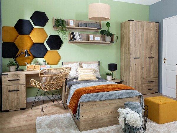 Set de mobilier Romelbu 113, Cenușă, PAL laminat