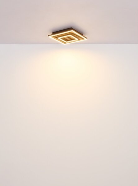 Plafonieră LED Globo 67345D WOODY LED/18W/230V 3000K 30x30 cm
