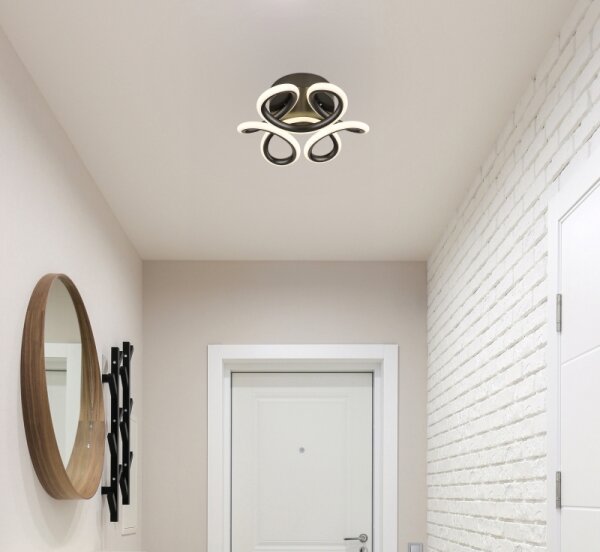 Plafonieră LED Globo 67386-24A MELISAND LED/24W/230V d. 26 cm negru