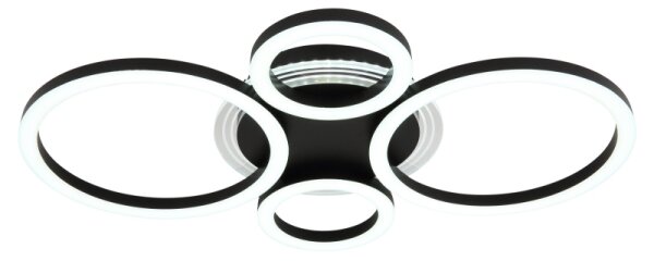 Plafonieră LED Globo 48039-40 LORETTA LED/40W/230V d. 35,5x53 cm negru