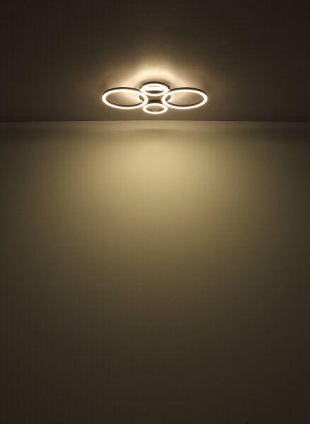 Plafonieră LED Globo 48039-40 LORETTA LED/40W/230V d. 35,5x53 cm negru