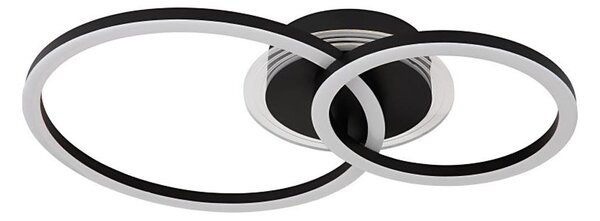 Plafonieră LED Globo 48039-30 LORETTA LED/30W/230V d. 33x50 cm negru