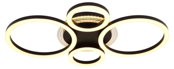 Plafonieră LED Globo 48039-40 LORETTA LED/40W/230V d. 35,5x53 cm negru
