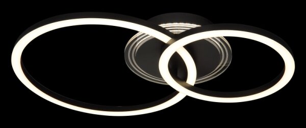 Plafonieră LED Globo 48039-30 LORETTA LED/30W/230V d. 33x50 cm negru