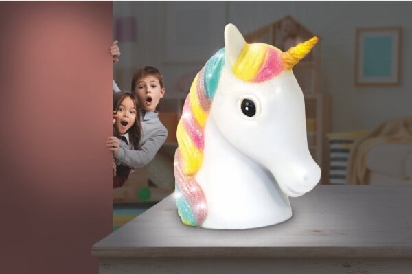 Veioză LED de veghe pentru copii Globo 28052 UNICORN LED/1W/USB/3xAA