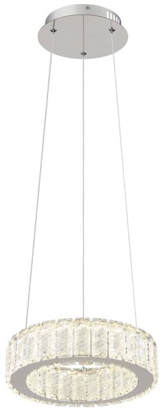 Lustră LED dimabilă pe cablu Globo 67162-30 MUCKY LED/30W/230V d. 30 cm + telecomandă
