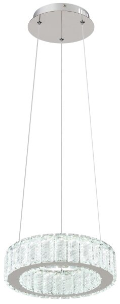 Lustră LED dimabilă pe cablu Globo 67162-30 MUCKY LED/30W/230V d. 30 cm + telecomandă