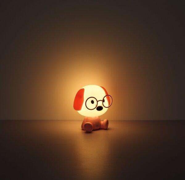 Veioză LED reîncărcabilă dimabilă de veghe pentru copii Globo 21761P PUPPY 1W/5V 500 mAh roz