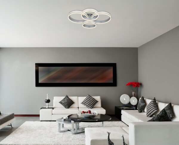 Plafonieră LED dimabilă Globo 67260-90 RUBIO LED/90W/230V 68x85 cm + telecomandă