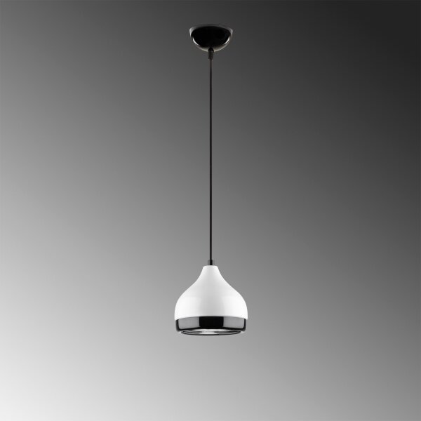 Lustră pe cablu YILDO 1xE27/40W/230V alb/negru