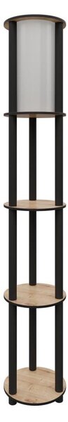 Lampadar cu rafturi 1xE27/40W/230V 150 cm negru/maro