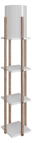 Lampadar cu rafturi NORA 1xE27/40W/230V maro/alb