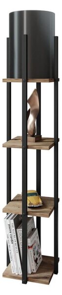 Lampadar cu rafturi NORA 1xE27/40W/230V negru/maro