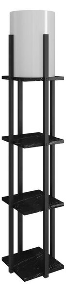 Lampadar cu rafturi NORA 1xE27/40W/230V negru