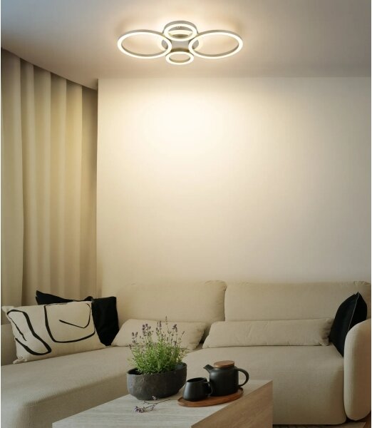 Globo 48039-40CO -LED Plafonier LORETTA LED/40W/230V 35,5x53 cm alamă