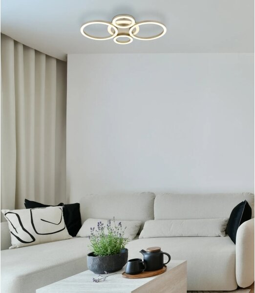 Globo 48039-40CO -LED Plafonier LORETTA LED/40W/230V 35,5x53 cm alamă