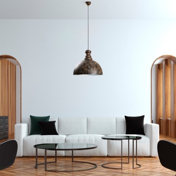 Lustră pe cablu KURE 1xE27/40W/230V d. 40 cm gri