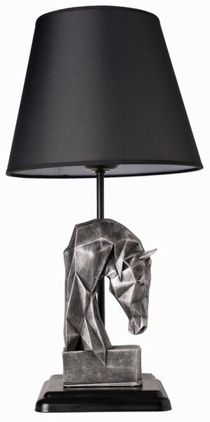 Lampă de masă 1xE27/40W/230V negru/argintiu