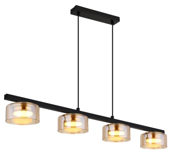 Lustră LED pe cablu Globo 16055-4HG HIGGINS 4xGX53/6W/230V fumuriu/maro