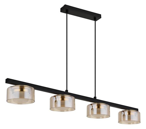 Lustră LED pe cablu Globo 16055-4HG HIGGINS 4xGX53/6W/230V fumuriu/maro