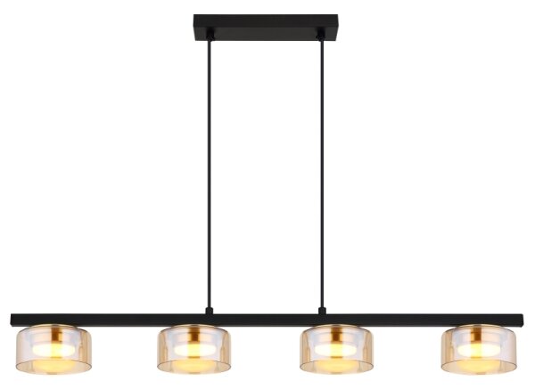 Lustră LED pe cablu Globo 16055-4HG HIGGINS 4xGX53/6W/230V fumuriu/maro