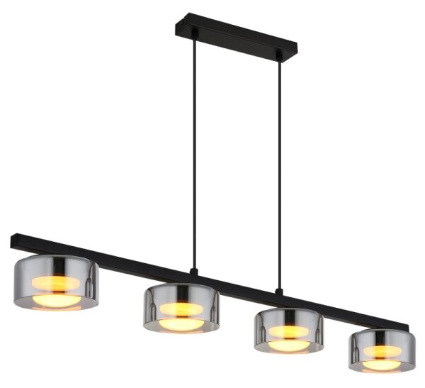 Lustră LED pe cablu Globo 16055-4HS HIGGINS 4xGX53/6W/230V fumuriu/negru