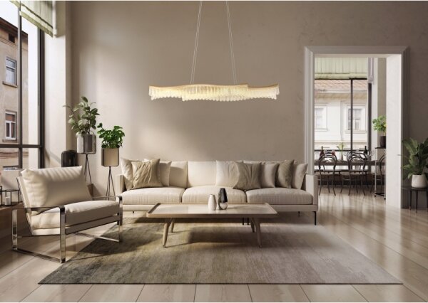 Lustră LED pe cablu Globo 67348HG JULIET LED/35W/230V 3200K auriu