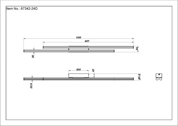 Plafonieră LED Globo 67342-24D KIRINA LED/24W/230V 3000K negru