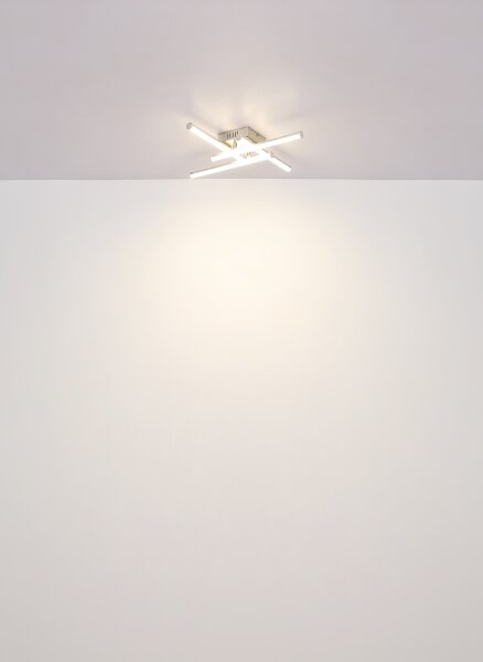 Plafonieră LED Globo 67346-24 KIRINA LED/24W/230V 4000K crom mat
