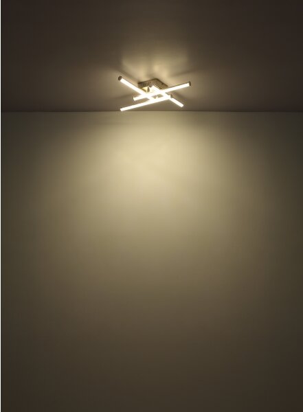 Plafonieră LED Globo 67346-24 KIRINA LED/24W/230V 4000K crom mat