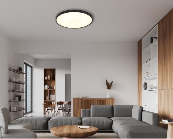 Plafonieră LED Globo 41566-32S NIELSEN LED/32W/230V d. 40 cm negru