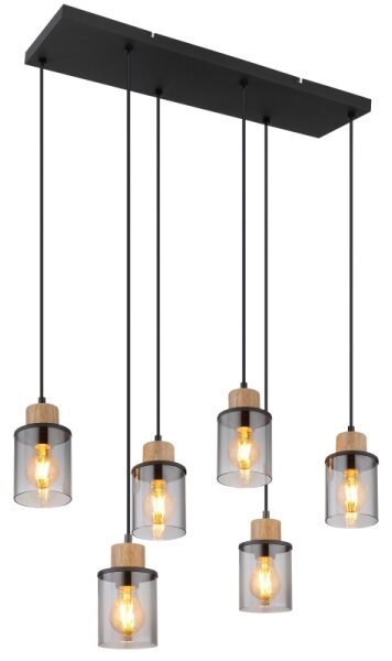 Lustră pe cablu Globo 15707-6H REID 6xE27/15W/230V