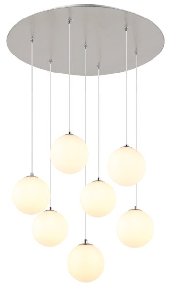 Lustră LED pe cablu Globo 56140-7H RIHA 7xG9/3,5W/230V alb