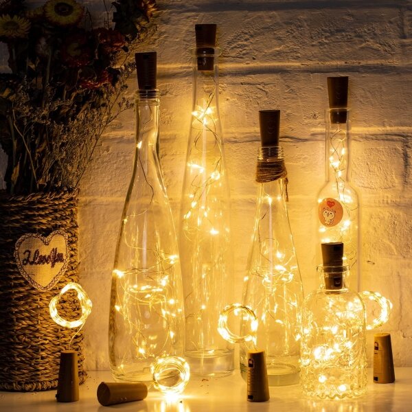 Aigostar - Ghirlandă LED decorativă cu dop pentru sticlă 40xLED/3xLR44 4m alb cald