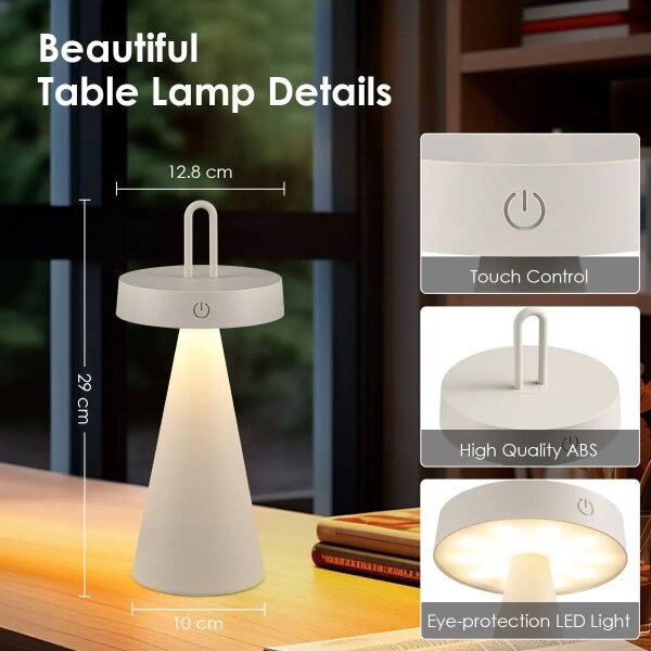Lampă de masă LED tactilă, reglabilă, reîncărcabilă pentru exterior HALO LED/1,5W/3,7V 3000 mAh IP44 gri