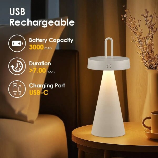 Lampă de masă LED tactilă, reglabilă, reîncărcabilă pentru exterior HALO LED/1,5W/3,7V 3000 mAh IP44 gri
