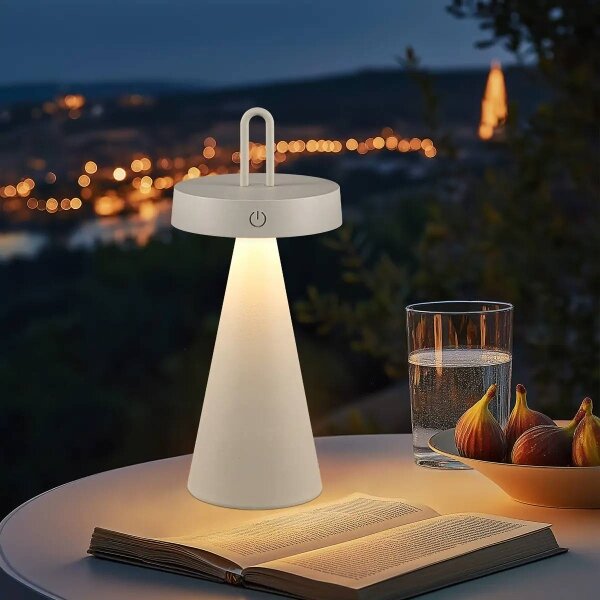 Lampă de masă LED tactilă, reglabilă, reîncărcabilă pentru exterior HALO LED/1,5W/3,7V 3000 mAh IP44 gri