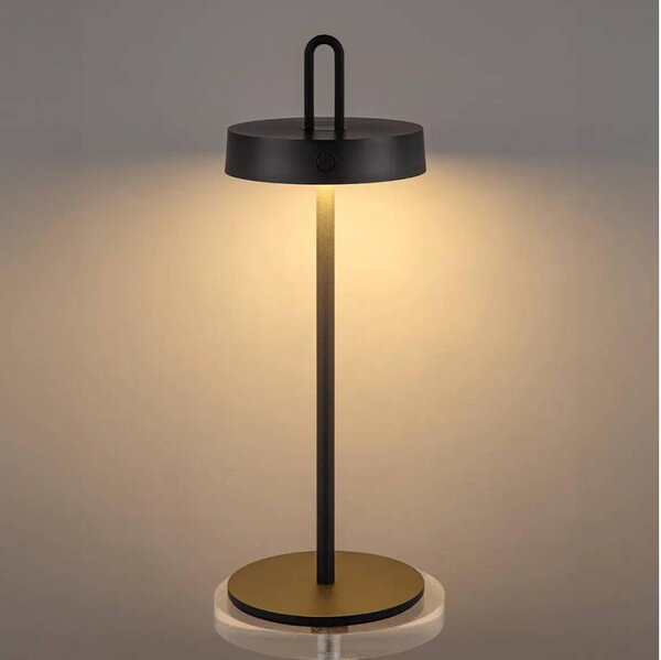 Lampă de masă tactilă LED reîncărcabilă, dimabilă, pentru exterior SHINE LED/1,5W/3,7V 3000 mAh IP44 neagră