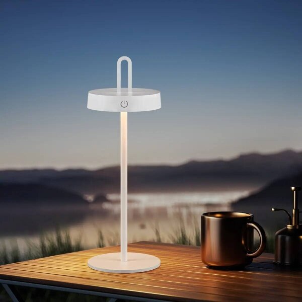 Lampă de masă LED tactilă, reglabilă, reîncărcabilă pentru exterior SHINE LED/1,5W/3,7V 3000 mAh IP44 albă