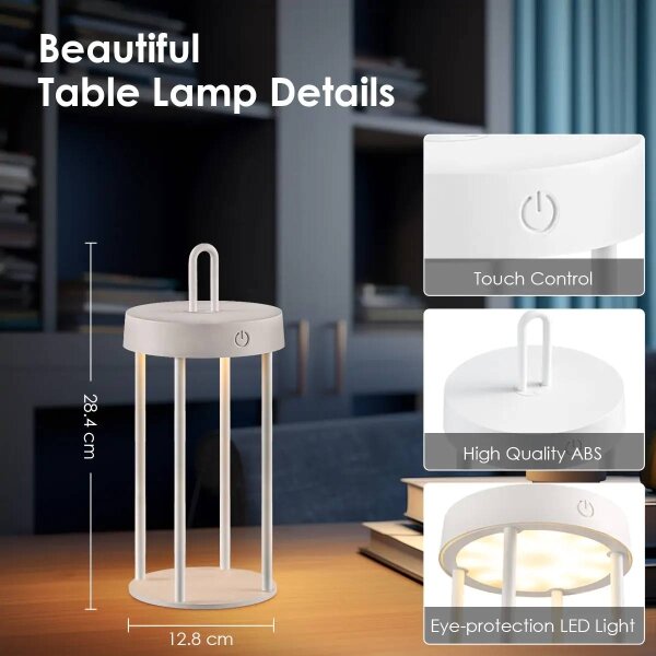 Lampă de masă tactilă LED, dimabilă, reîncărcabilă, pentru exterior GENTLE LED/1,5W/3,7V 3000 mAh IP44 albă
