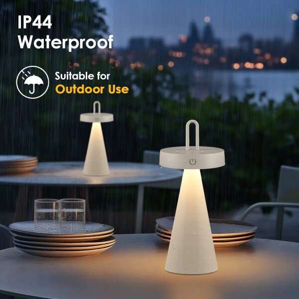 Lampă de masă LED tactilă, reglabilă, reîncărcabilă pentru exterior HALO LED/1,5W/3,7V 3000 mAh IP44 gri