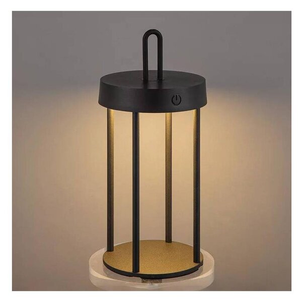 Lampă de masă LED reglabilă, reîncărcabilă, pentru exterior, cu senzor tactil GENTLE LED/1,5W/3,7V 3000 mAh IP44 negru