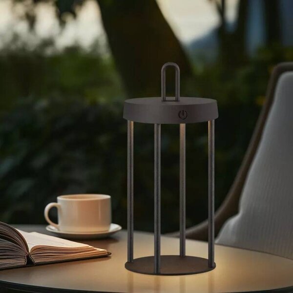 Lampă de masă LED reglabilă, reîncărcabilă, pentru exterior, cu senzor tactil GENTLE LED/1,5W/3,7V 3000 mAh IP44 negru